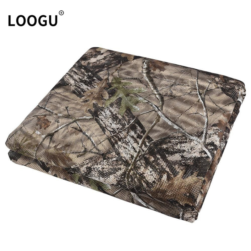 LOOGU 300D Durable Soundless Camo Netting Cover for Hunting Duck Blind Outdoor Garden Decoration Awning Fence Mesh Shade Camping