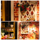 CUTEBEE DIY Dollhouse Wooden Miniature Mini Doll House with Garden to Build Furniture Kit Casa Toys for Children Birthday Gift