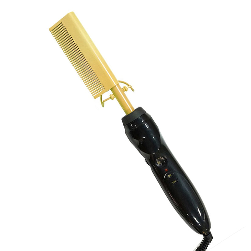 Crystal Hot Comb Elektrischer Heizkamm 2-in-1-Glätteisenkamm für Perücken, Peigne Chauffant, Lisseur, Cheveux, Lockenwickler, Styling-Werkzeuge