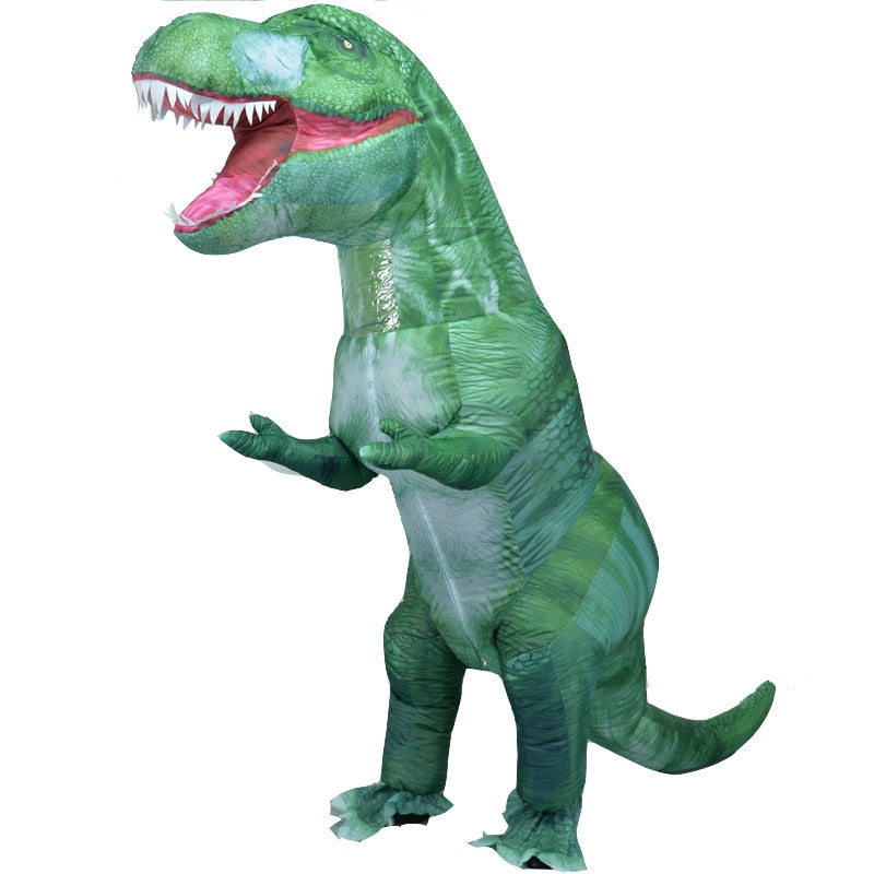 New Inflatable Dino T-Rex Spinosaurus Pterosaur Triceratops Adult Velociraptor Costume Mascot Cosplay Halloween Women Man Kid