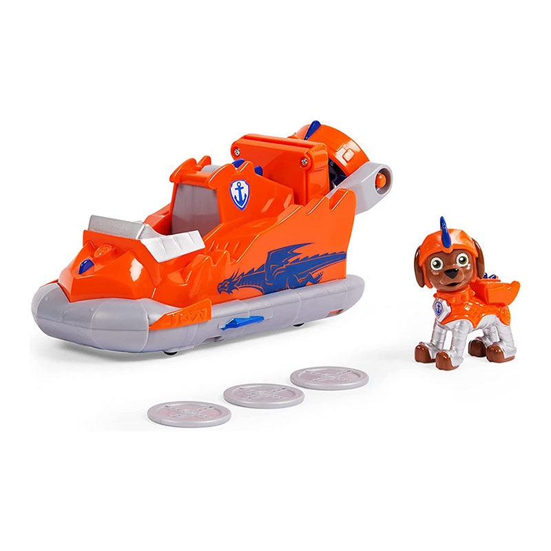 Original Paw Patrol Rescue Dog Puppy Set Spielzeugauto Patrulla Canina Spielzeug Actionfigur Modell Chase Skye Trümmerauto für Kinder Geschenk