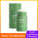 Green Tea Mask Stick Oil Control Eggplant Acne Deep Cleaning Mask Skin Care Moisturizing Remove Blackhead Skin Care Beauty