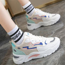 New 2022 Winter Vulcanized Snow Boots Women Pu Leather Sport Shoes Female Outdoor Cotton-padded Shoes Warm Sneakers White Pink