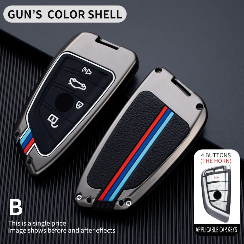 Zinc Alloy Car Key Case Cover Shell Protector for BMW X1 X3 X4 X5 F15 X6 F16 G30 7 Series G11 F48 F39 520 525 G20 118i 218i 320i