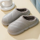 Waterproof Indoor Slippers Women Men Winter Home Floor Shoes Warm Plush Removable Insole Lovers Kitchen Working Slipper SH472