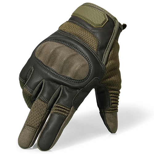 Guantes de dedo completo para motocicleta de cuero PU con pantalla táctil, equipo de protección para carreras, Pit Bike, Moto, Motocross, Enduro