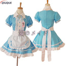 Women Maid Outfit Sweet Gothic Lolita Dresses Anime K-ON! Cosplay Costume Apron Dress Uniforms Plus Size Halloween Costumes