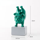Lovely Yoga French Bulldog Statue Resin Figurines Nordic Creative Cartoon Animals Sculpture Children&