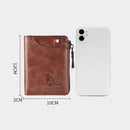 2022 Fashion Men's Genuine Leather Wallet RFID Anti Theft Male Business Card Holder Man Money Bag Purse Zipper Wallet for Men