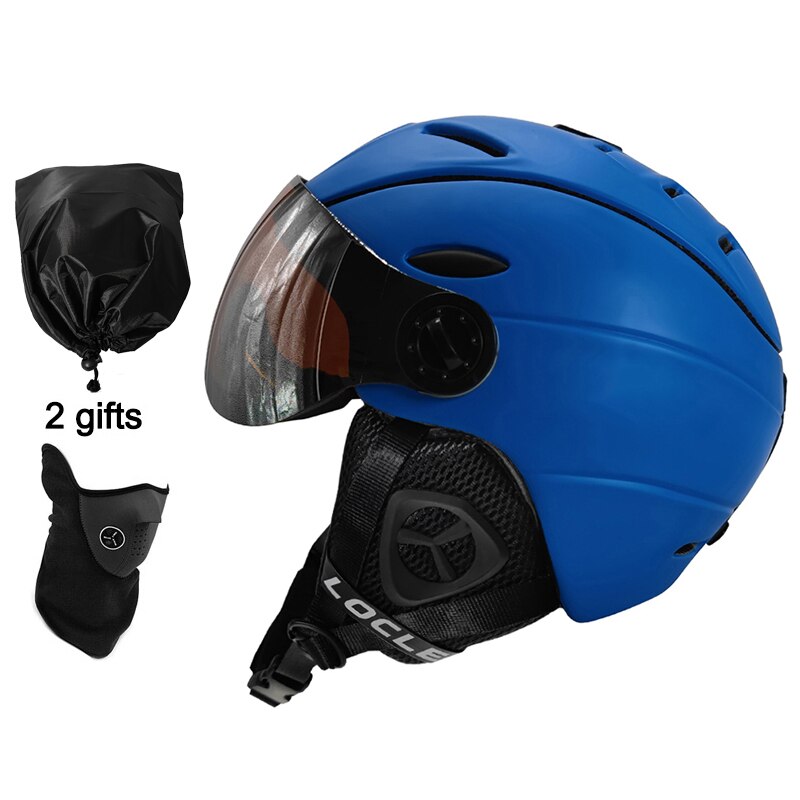 Casco de esquí LOCLE, moldeado integralmente, certificación CE, adultos, hombres, mujeres, niños, deportes al aire libre, nieve, Snowboard, monopatín, casco