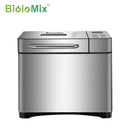 Biolomix Stainless Steel 1KG 19-in-1 Automatic Bread Maker 650W Programmable Bread Machine with 3 Loaf Sizes Fruit Nut Dispenser