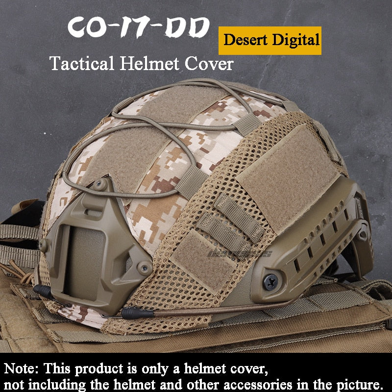 Cubierta de casco táctico para casco rápido MH PJ BJ Airsoft Paintball ejército casco cubierta accesorios militares