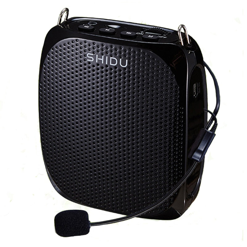 SHIDU 10W Tragbarer Sprachverstärker Kabelgebundenes Mikrofon Audiolautsprecher Natürlicher Stereoklang Lautsprecher für Lehrer Megaphon S258