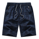 Bermuda Male Hot 2022 Summer Elastic Waist Mens Plaid Shorts Classic Design Breeches Cotton Casual Beach Short Pants Big Size 44