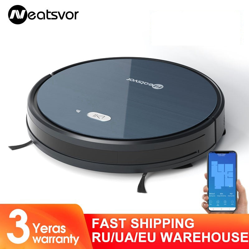 Neatsvor X500 Robot Vacuum Cleaner Smart Mapping,App &amp; Voice Control,Dry sweepWet Mopping3in1 Pet Hair Home Auto Charge Vacuum