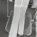 Oxygen Women White Flash Diamond Stockings Sexy Hot Girl All-Match Thin Pantyhose Arbitrarily Cut Mesh Nylon Tights High Hosiery