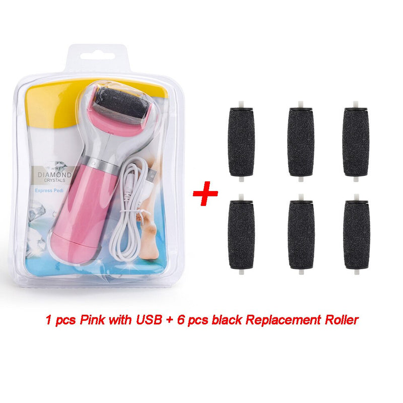 Electric Foot File Care Tool Feet Hard Dead Skin Removal Battery Power Foot USB Exfoliator Heel Callus Remover Pedicure Device