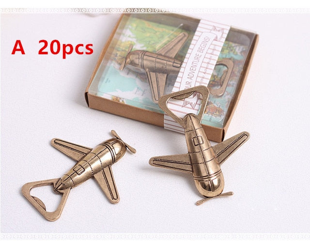 Wedding Gifts for Guests  Antique Air Plane Airplane Shape Wine Beer Bottle Opener Metal Openers For Wedding Party Gift Favors