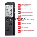32GB/16GB/8GB High-Quality Digital Audio Voice Recorder a key lock screen Telephone Recording Real Time Display with MP3 Player