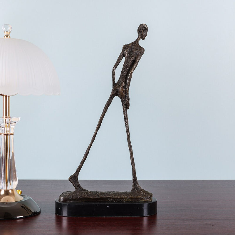 Giacometti Skulptur Bronze Berühmte Walking Man Statue Reproduktion Abstraktes Skelett Art Home Decor