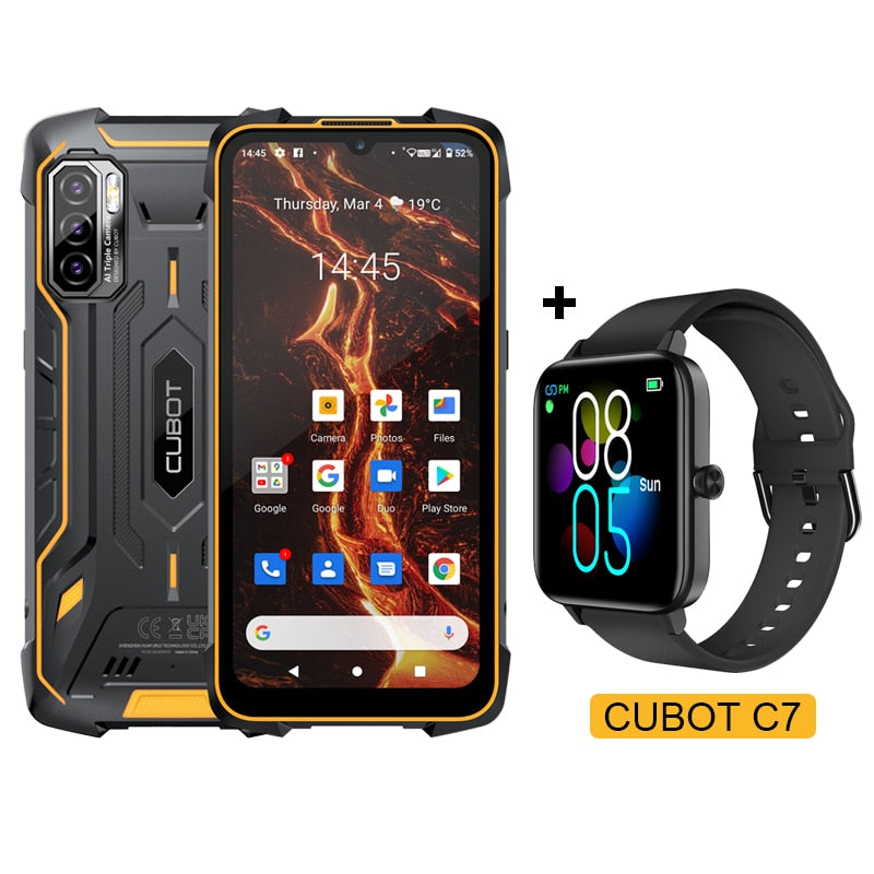 Cubot KingKong 5 Pro IP68/IP69K Wasserdichtes Smartphone Robustes Telefon 8000 mAh 48 MP Dreifachkamera Android 11 NFC 64 GB Global 4G LTE