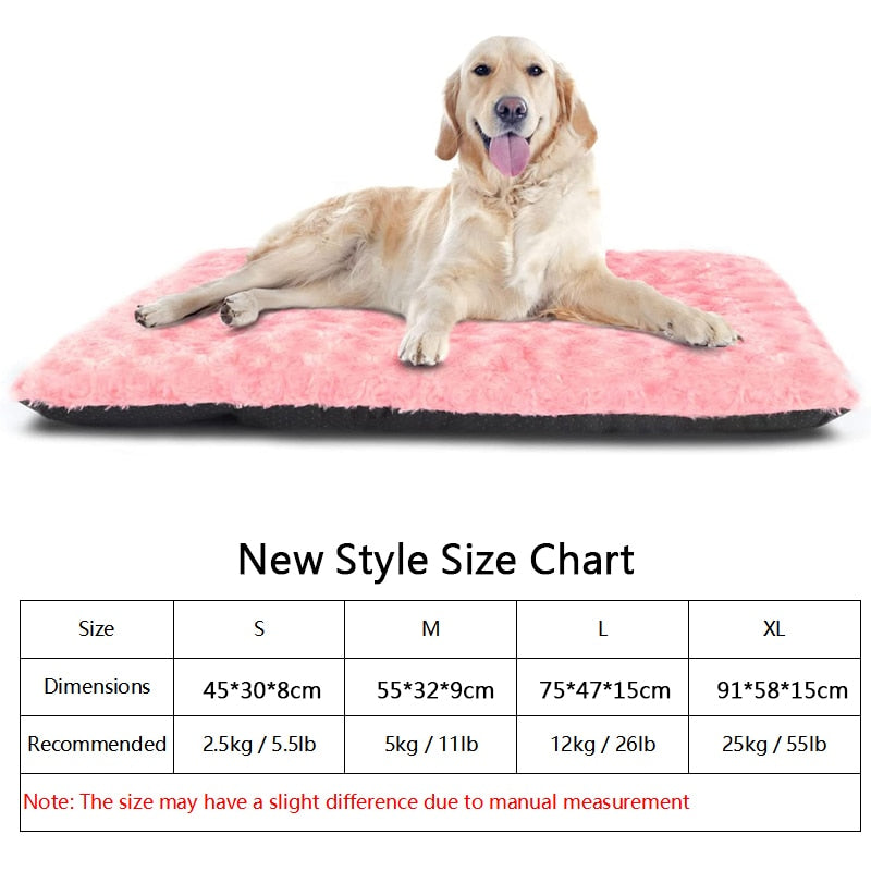 Ultra Plush Deluxe Orthopedic Foam Dog Bed Rectangular Cat Dog Mats Removable Cover Pet Mattress Cushion for Small Large Dog