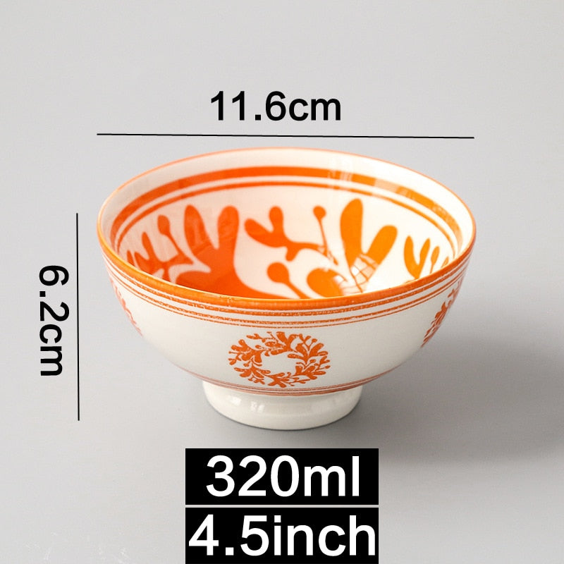 Japanese and Wind 4.5-inch Rice Bowl Ceramic Unglazed Anti-scalding Bowl European Simple Household Soup Bowl  High-legged