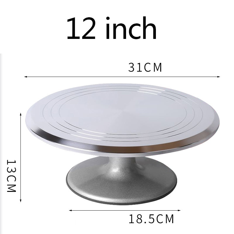 8-12 Inch High-quality Cake Turntable Platform Aluminum Alloy Rotating Baking Stand Decorating Tools Mould Scale Maker Dessert