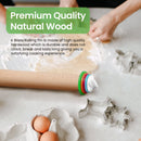 WALFOS Food Grade Wood Rolling Pin Fondant Paste Cake Roller Cake Bakeware Tool-Wooden Rolling Pin Baking & Pastry Tools