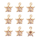 80-160pcs Cubic Zirconia Rhinestone Charms Pendants Drop Heart Crystal Charms for Jewelry DIY Earrings Necklace Bracelet Making