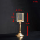 Golden Candle Holder Metal Candlestick Festival Wedding Dining Table Decoration Candle Accessory Desktop Candlesticks Home Decor