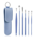6Pcs/set Ear Wax Pickers Stainless Steel Earpick Wax Remover piercing kit  earwax Curette  Spoon Care Ear Clean Toolear cleaner