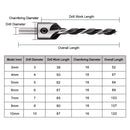 23er-Pack Fasenbohrer für die Holzbearbeitung, Senkbohrer, Holzsteckerschneider und automatisch