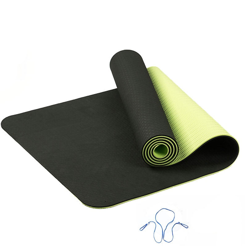 6MM Dichte TPE Yogamatte Übungspad Rutschfeste Faltbare Gymnastik Fitness Pilates Zubehör Rutschfeste Bodenspielmatte