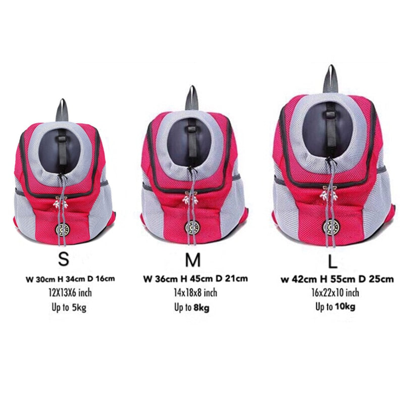 New Double Shoulder Portable Travel Backpack Outdoor Pet Dog Carrier Bag Pet Dog Front Bag Breathable Mesh Cat Shoulders Bag