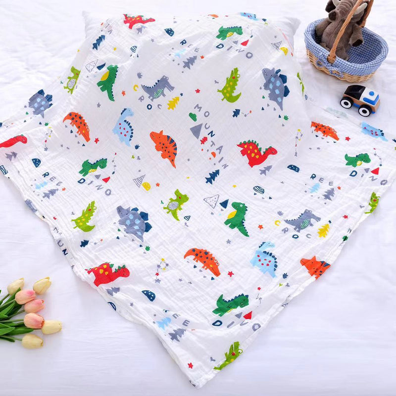 Manta de muselina de 2 capas de 120cm x 110cm, manta de gasa de bambú para bebé, mantas para bebé recién nacido, bata de muselina para bebé