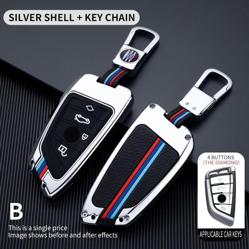 Zinc Alloy Car Key Case Cover Shell Protector for BMW X1 X3 X4 X5 F15 X6 F16 G30 7 Series G11 F48 F39 520 525 G20 118i 218i 320i