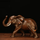 Estatua de resina de elefante elegante Feng Shui, estatuilla de riqueza de la suerte, adornos artesanales, regalo para decoración de escritorio de oficina en casa