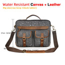 Le'aokuu Herren Echtleder Antik Stil Coffee Aktentasche Business 13" Laptoptaschen Attache Messenger Bags Portfolio B207-d