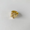 Foxanry 925 Stamp 26 English Letter Rings for Women Fashion Vintage France Gold Plated Irregular Party Jewelry Gifts
