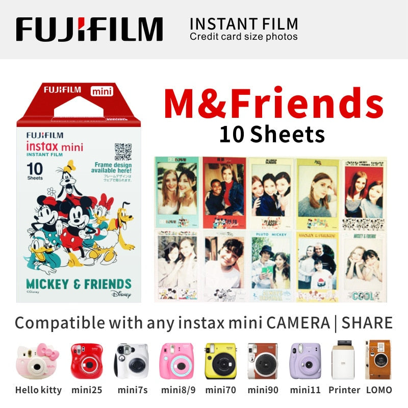 Origin Fujifilm Instax Mini Film 10-100 Sheets Photo Paper for Fuji Instant Film Cameras Instax Mini 11 8 9 90 Link Liplay EVO