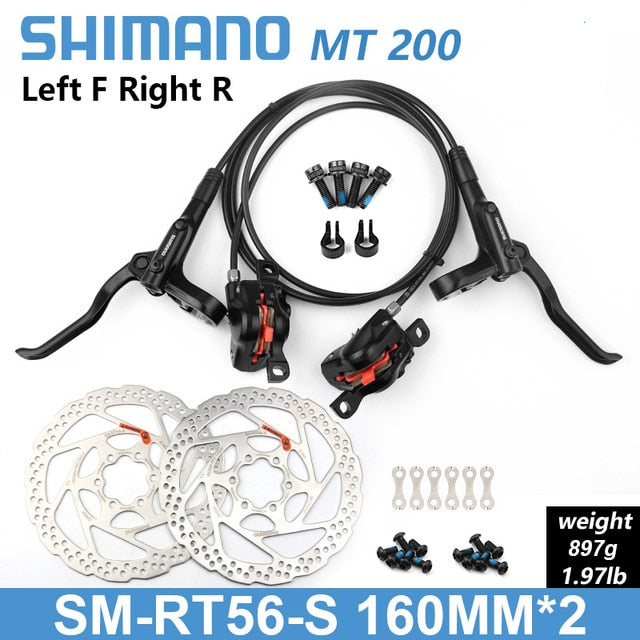 Shimano BR BL MT200 freno de bicicleta MTB freno de disco hidráulico 750/800/1350/1450/1500mm frenos de abrazadera de montaña actualizado MT315