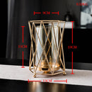 Golden Candle Holder Metal Candlestick Festival Wedding Dining Table Decoration Candle Accessory Desktop Candlesticks Home Decor