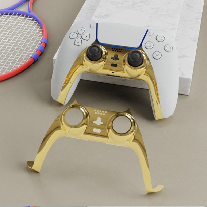 Replacement Panel for PS5 Console Electroplating Gold Faceplate  Skin Plating Shell Golden Case Cover Strip Game  Accessories