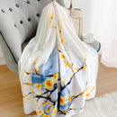 2022 180*90cm Women Scarf Summer Silk Shawl Lady Wrap Soft Female Europe Designer beach bandanna foulard muffler girl pareo