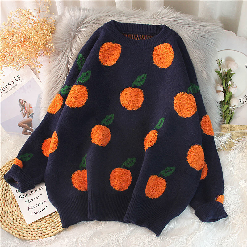 EBAIHUI 2020 Herbst Winter Pullover Pullover Kirschmuster Langarm Pullover Frauen Rollkragen Strickpullover Pullover Mujer