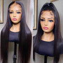 Pelucas de cabello humano con frente de encaje recto transparente Peluca con frente de encaje de onda del cuerpo Peluca con frente de encaje rizado profundo indio Pelucas de cabello humano para Bl