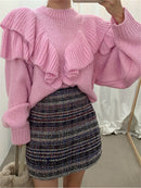 Alien Kitty 2022 New Spring Korean Style Loose Sweater Women Solid Knitted Pullovers Winter Warm Sweaters Femme