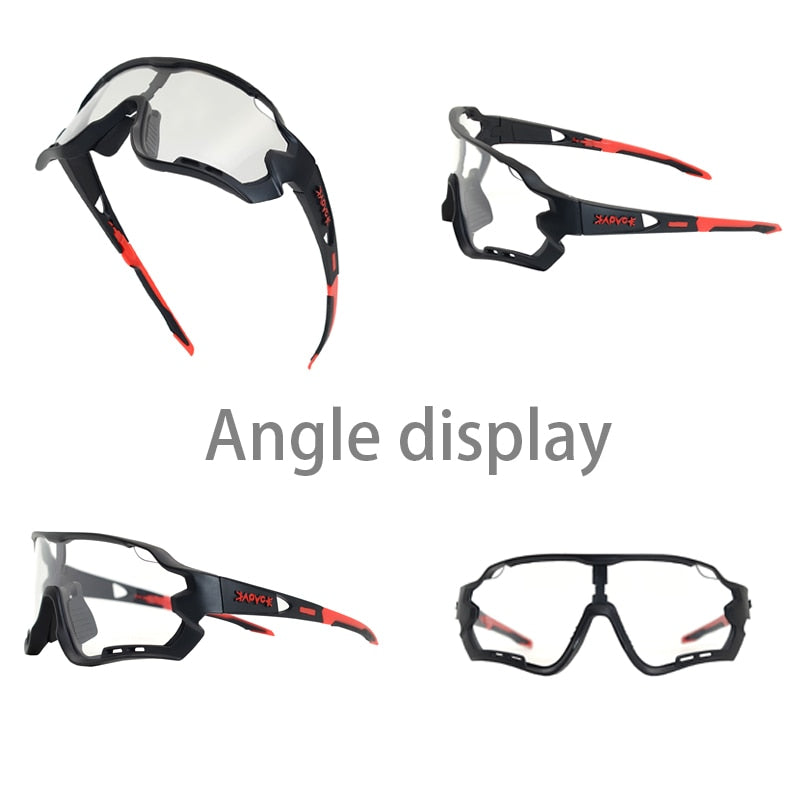 Men/Women Photochromic 1 Lens Cycling Sunglasses outdoor Sport Bike Cycling Eyewear Cycling Glasses Bicycle Hiking Fishing MTB