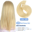 AW Tape In Human Hair Straight Extensions Black Brown Invisible Seamless None Remy Skin Weft European Natural Hair Extension